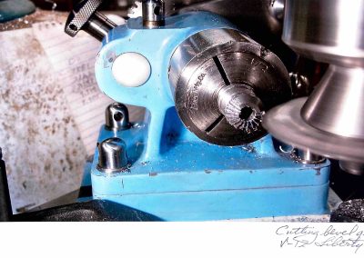 Construction of the 1/6 scale Liberty V-12 engine.