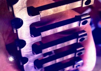 A closer look at the fork rods.