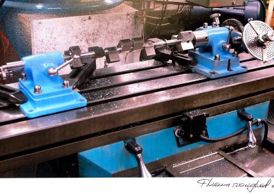 The same crankshaft with throws roughed out.