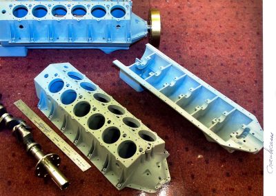 The Liberty V-12 crankcases coming along.