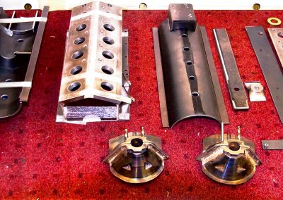 Construction of the 1/6 scale Liberty V-12 engine.