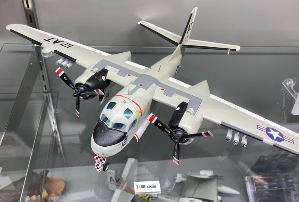This plastic 1/48 Scale Grumman S2A Tracker was built by 30-year Navy veteran Bob Olivari.