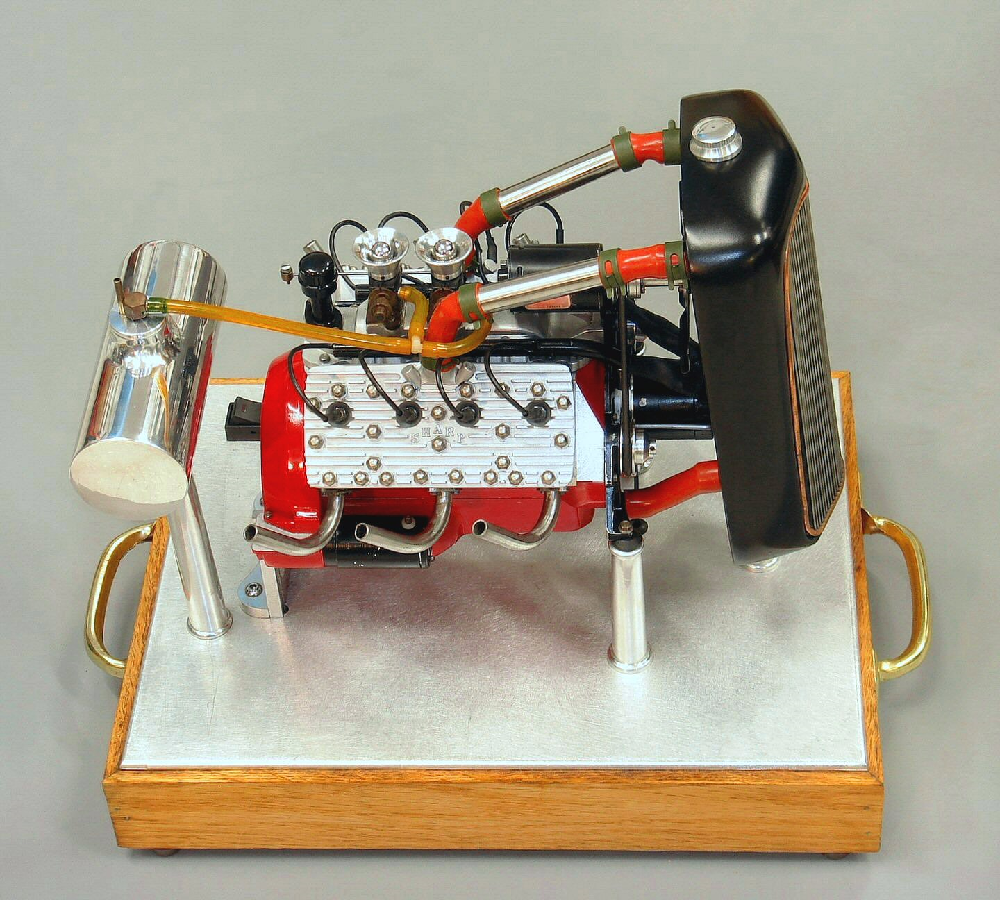 Roger Butzen, of Texas, built this 1937 Ford Flathead V8 engine in 1/4 scale sometime in the 1990s.