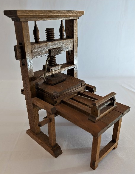 Miniature Wooden Printing Press