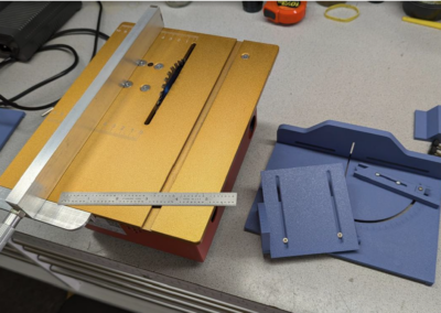 Miniature Table Saw With Custom Attachments